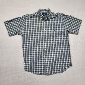 Polo Ralph Lauren Blake Short Sleeve Shirt Green Plaid Button Down Mens Size M